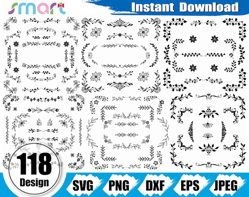 Download Leaf Frame Svg BundleLeaf Corner Frame svgLeaf Corner ...