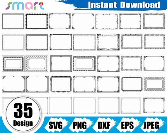 Download Invitation Frame Svg Bundlecertificate Frame Svgdiploma Etsy