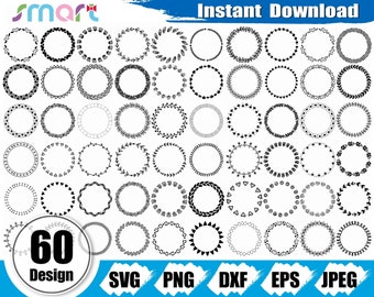 Wreath Frame Svg Bundle,Garland svg,Hand Drawn Wreath Garland svg clipart vector png dxf stencil cut file for Cameo silhouette cricut vinyl