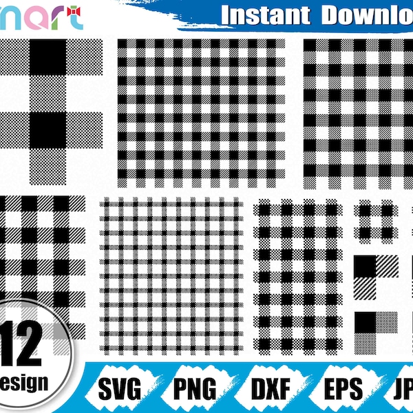 Buffalo Plaid Svg Bundle,Plaid Svg,Buffalo Plaid clipart vector png dxf eps stencil cut file for silhouette cricut vinyl Seamless Template