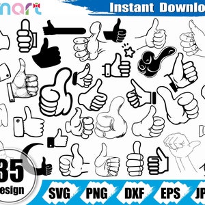 Thumbs up Svg Bundle,Thumb Down Svg,Hands Svg,This Guy Svg,Thumbs up clipart vector png dxf eps stencil cut file for silhouette cricut vinyl