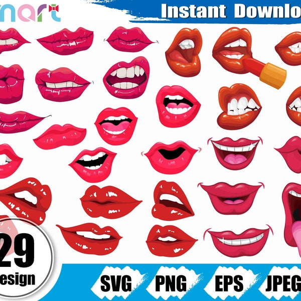 Mouth Svg Bundle,Kiss svg,Kisses svg,Kissing svg,Lips svg,Lips clipart vector png eps stencil file for cricut Instant download print file