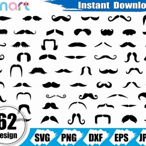 Beard Svg Bundle,Hipster svg,Men svg,Mustache svg clipart vector png dxf eps stencil cut file for Cameo silhouette cricut vinyl file outline