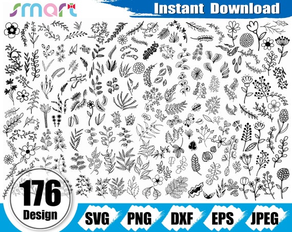Download Plant Svg Bundleleaf Svgleaves Svgbranch Svgflower Etsy