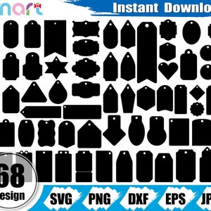 Tag Svg Bundle,Badge Svg,Printable Tags svg,Label shapes vector clipart svg png dxf eps stencil cut file for Cameo silhouette cricut vinyl
