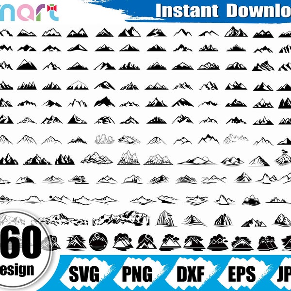 Mountain Svg - Etsy