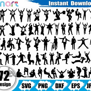 Business Man SVG Bundle,Working man svg,Business People svg,Businessman svg clipart vector png dxf stencil cut file silhouette cricut vinyl