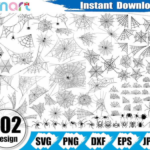 Spider web Svg Bundle,Cobweb Svg,Spider svg,Halloween svg,Spiderweb clipart vector svg png dxf eps stencil cut file silhouette cricut vinyl