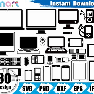Apple Computer SVG Bundle,Apple phone svg,iphone svg,Mobile phone svg,ipad svg clipart vector png dxf eps stencil cut file silhouette cricut