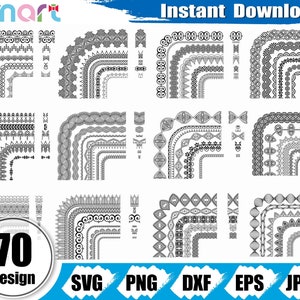 Lace Frame Svg Bundle, Invitation Frame Svg, Certificate Frame svg, Diploma svg, Lace Border svg clipart vector png cut file silhouette cricut