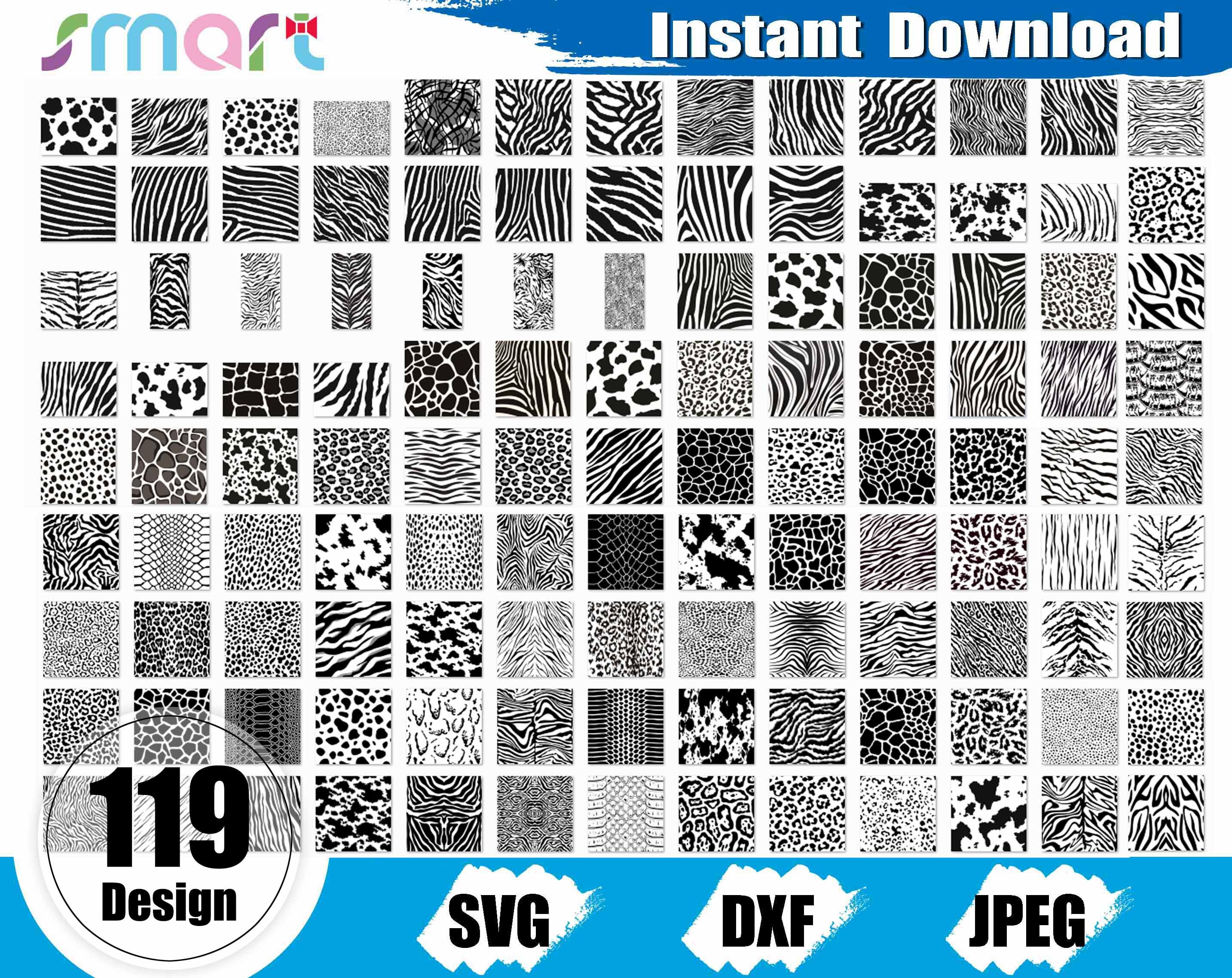 Animal Skin Svg, Animal Skin Clipart,Animal Skin pattern,leopard print Zebra Tiger stripes svg clipart vector dxf cut file silhouette cricut