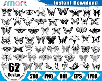Butterfly svg Bundle,insect svg,cute butterfly svg,Butterfly clipart vector png dxf eps stencil cut file for Cameo silhouette cricut vinyl