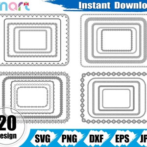 Rahmen svg, Einladung Rahmen svg, Zertifikat Rahmen svg, Border svg, Diplom svg, Einladung svg Clipart Vektor geschnitten Datei Kontur Cricut
