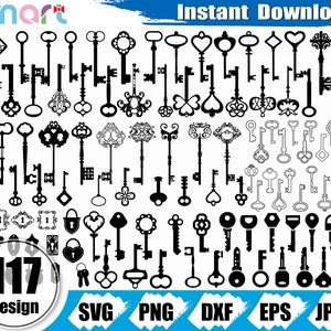 Key Svg Bundle,Magic Key svg,Vintage Key svg,Lock svg,Key lock clipart vector png dxf eps stencil cut file for Cameo silhouette cricut vinyl