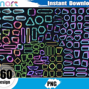 Neon frame Clip art,Neon Border Clip art, Neon Speech Bubble Clip art,Neon Comic Bubble Clip art, Neon frame PNG