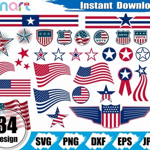 American Flag Svg Bundle,US Flag svg,star svg,American Flag clipart vector svg png dxf eps stencil cut file for silhouette cricut vinyl file