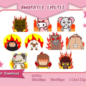 Angry Animals Animated Emote, Angry Animals  Twitch Emotes, Discord Emotes, Emote pack, Streamers and Gamers Emotes, Angry Animals Gif Emote