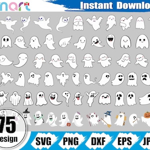 Ghost Svg Bundle,Specter svg,Spooky svg,Halloween svg,Boo svg,Cute Ghost Svg clipart vector png dxf eps cut file for silhouette cricut vinyl