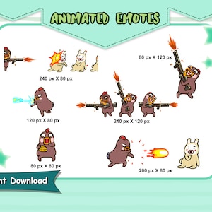Game release skills Animated Emote, Twitch Emotes, Discord Emotes, Emote pack, Streamers and Gamers Emotes, Open Fire Animated Emote