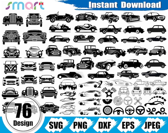 CAR BUNDLE SVG, Car Svg, Sport Car Svg, Vehicle Svg, Race Svg, Car ...