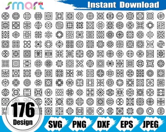 Geometric Mandala SVG Bundle: Coaster Stencil Cut Files (Digital Download)