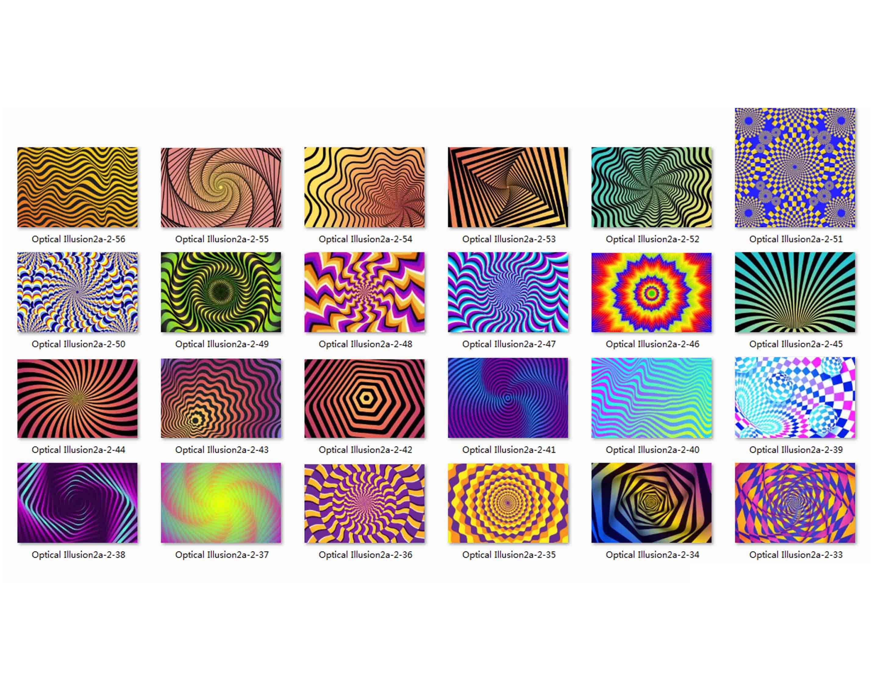 Optical Illusion SVG Bundle: Hypnosis Swirl, Geometric Pattern (digital ...