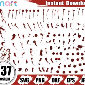 Blood Splatter Svg Bundle,Paint Blood Splatter svg clipart vector svg png dxf eps stencil cut file for Cameo silhouette cricut vinyl file