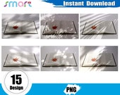 15 Leaf Shadow Photo Overlays: Photoshop Material (PNG Files)