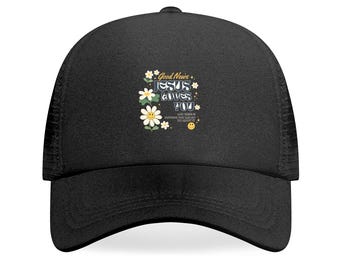 Floral Bible Verse Trucker Hat – Christian Mesh Baseball Cap, Faith Scripture Hat for Women, Religious Gift