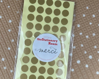 Mini Gold Circle Stickers - 1cm Circle Label Sticker Seals - 200 Blanks per set