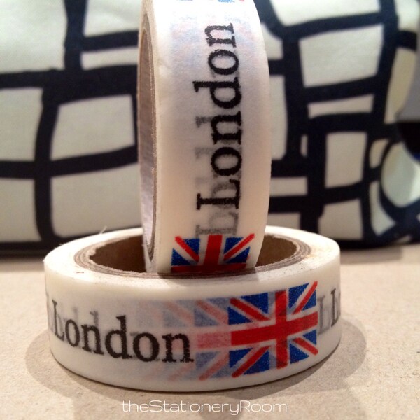 Japanese Washi Tape - Masking Tape roll in London England Union Jack Flag