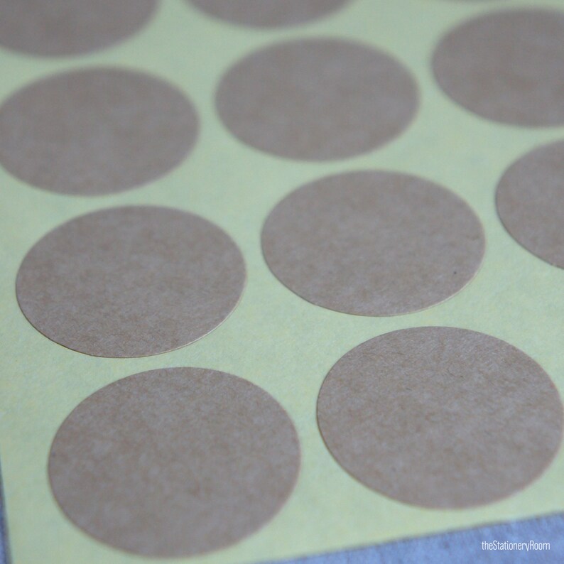 Kraft Paper Seal Stickers 3cm Round Label Sticker Seals 72 Etsy