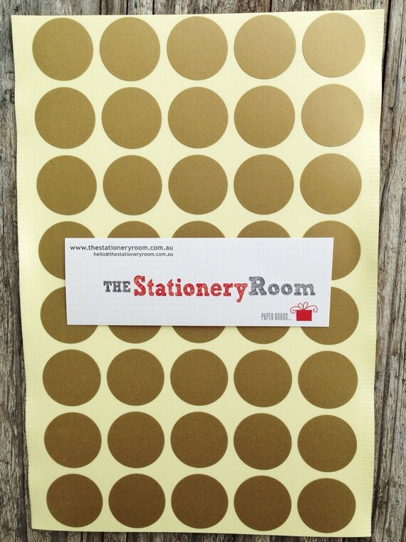 Gold Circle Stickers 2cm Round Seal Sticker 120 Gold Etsy