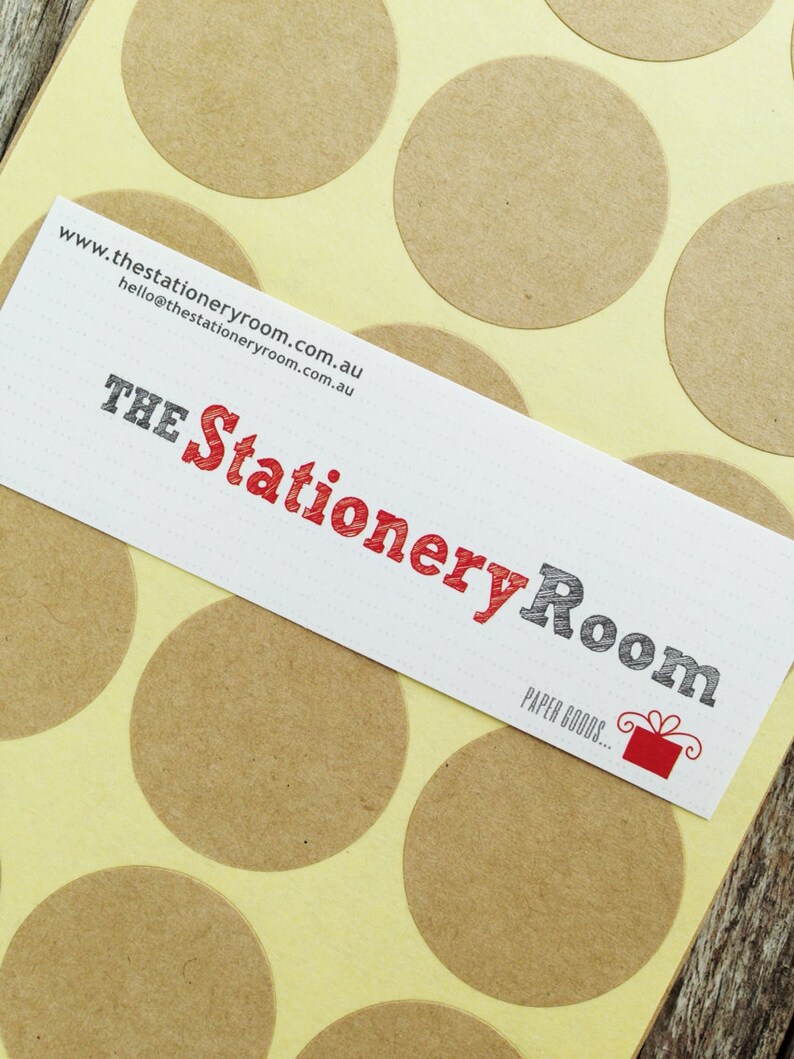 Kraft Paper Seal Stickers 3cm Round Label Sticker Seals 72 Etsy