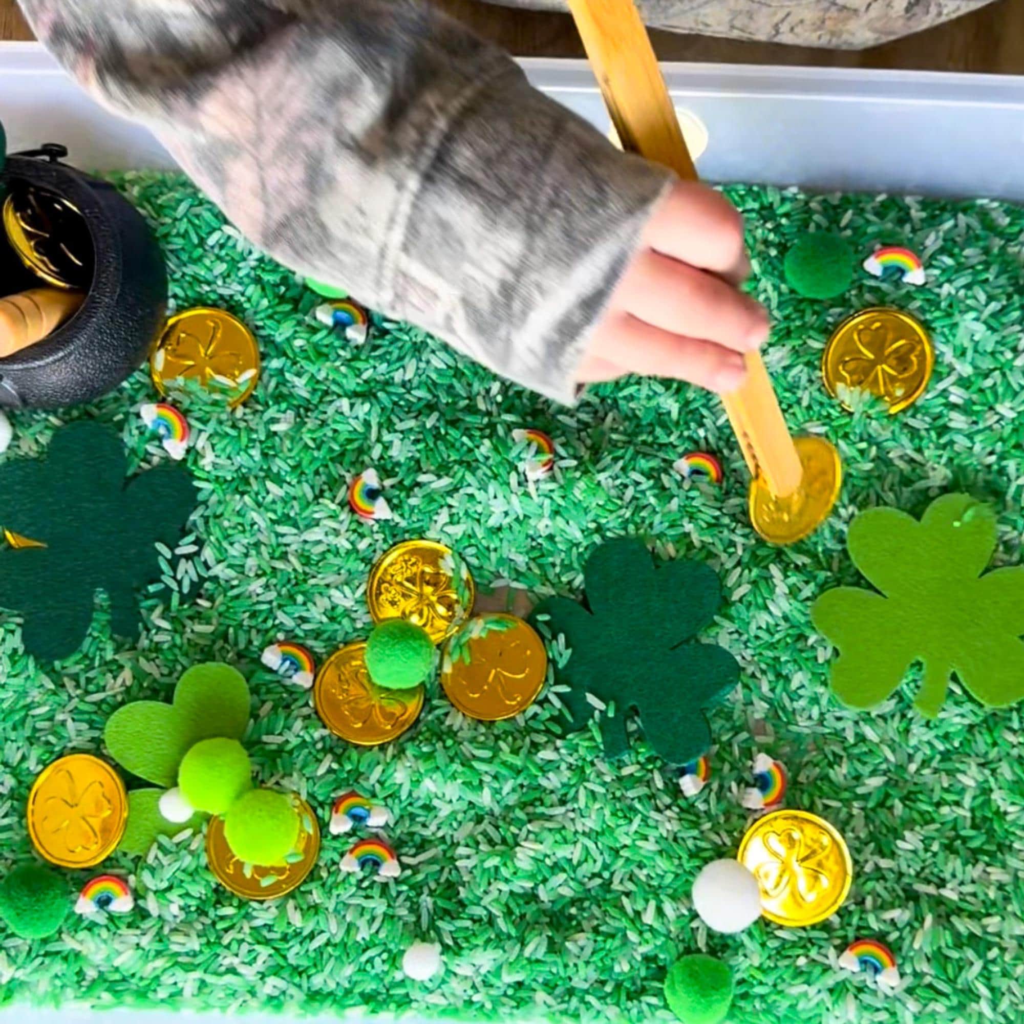 St Patricks Day Sensory Bin Theme Birthday Gift Idea for Kid Montessori ...