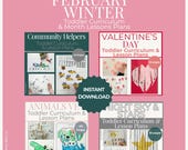 Lesson Plans February Winter Toddler Curriculum Homeschool Preschool Month Activities 2-3 Year Olds Hands On Play Based Learning Name Craft