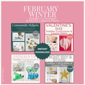 Lesson Plans February Winter Toddler Curriculum Homeschool Preschool Month Activities 2-3 Year Olds Hands On Play Based Learning Name Craft