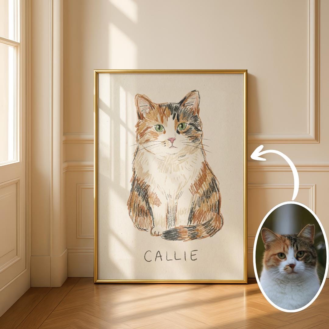 Custom Watercolor Dog Portrait Badly Drawn Pet Art Printable Dog ...
