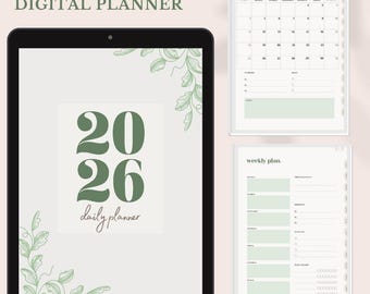 Digitale planner 2026 | Bewerkbaar op canvas, minimalistisch ontwerp (digitale download)