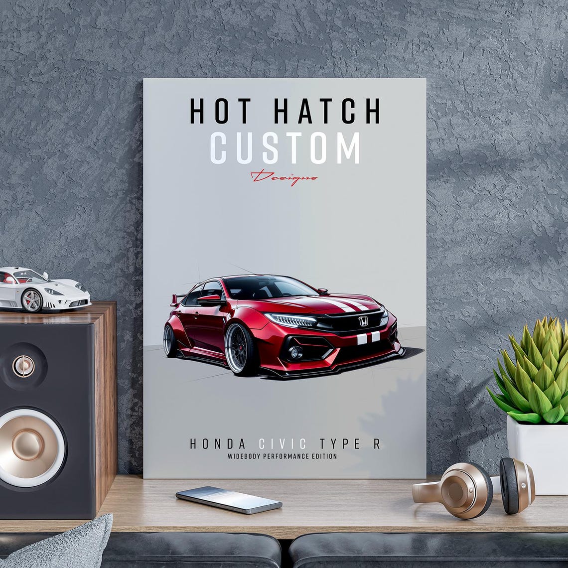Honda Civic Type R Poster – Modified Hot Hatch Wall Art, Automotive ...