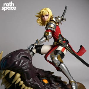 Cha Hae In 3D Model | Solo Leveling Anime Statue (Digital Download)