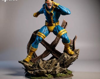 Cyclops - X-Men STL 3D Model | Pre-Supported + Non-Supported | Separated & Merged | 1:6 Scale Digital Collectible