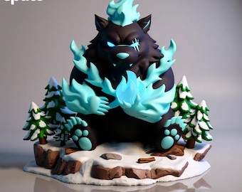Chibi Tank STL 3D Model | Solo Leveling Shadow Bear Desk Pet (Digital Download)