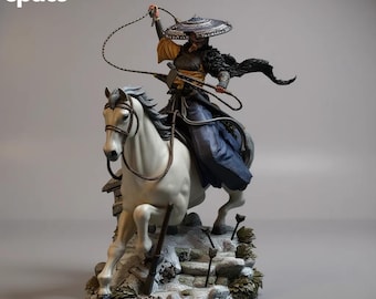 Atsu Ghost of Yotei STL 3D-model | Standbeeld samoeraipaard (digitale download)