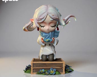 Frieren Chibi STL 3D Model | Anime Mini Statue (Digital Download)