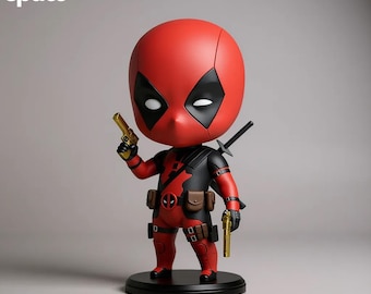 Deadpool Chibi STL 3D Model | Separated Version (Digital Download)