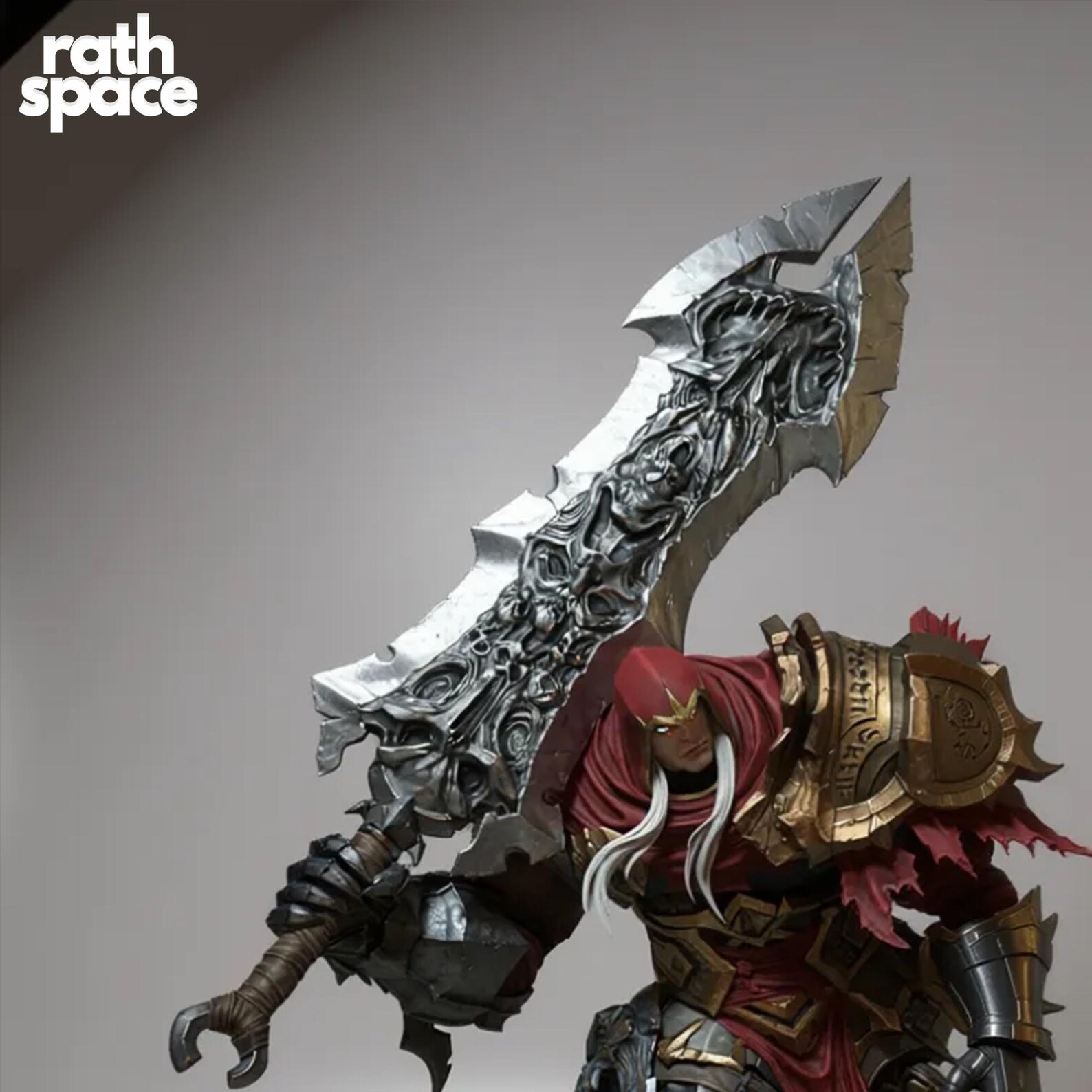 War Darksiders STL 3D Model | Fullsize + Bust | Pre-supported LYS ...
