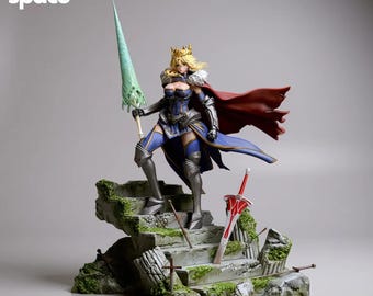 Artoria Pendragon Lancer STL | FGO Rhongomyniad Statue, Ruins Base (Digital Download)