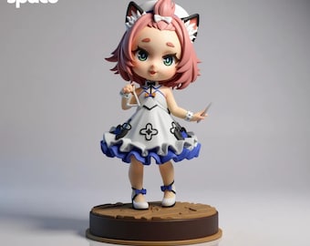 ディオナちび STL 3D モデル | 原神風スタチュー（対応ファイルと非対応ファイル）
