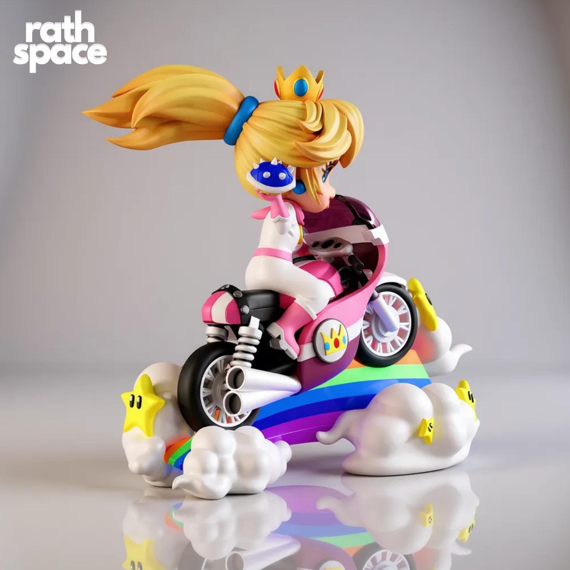 Princess Peach Mario Kart Chibi 3D Model | Rainbow Road Statue (STL ...